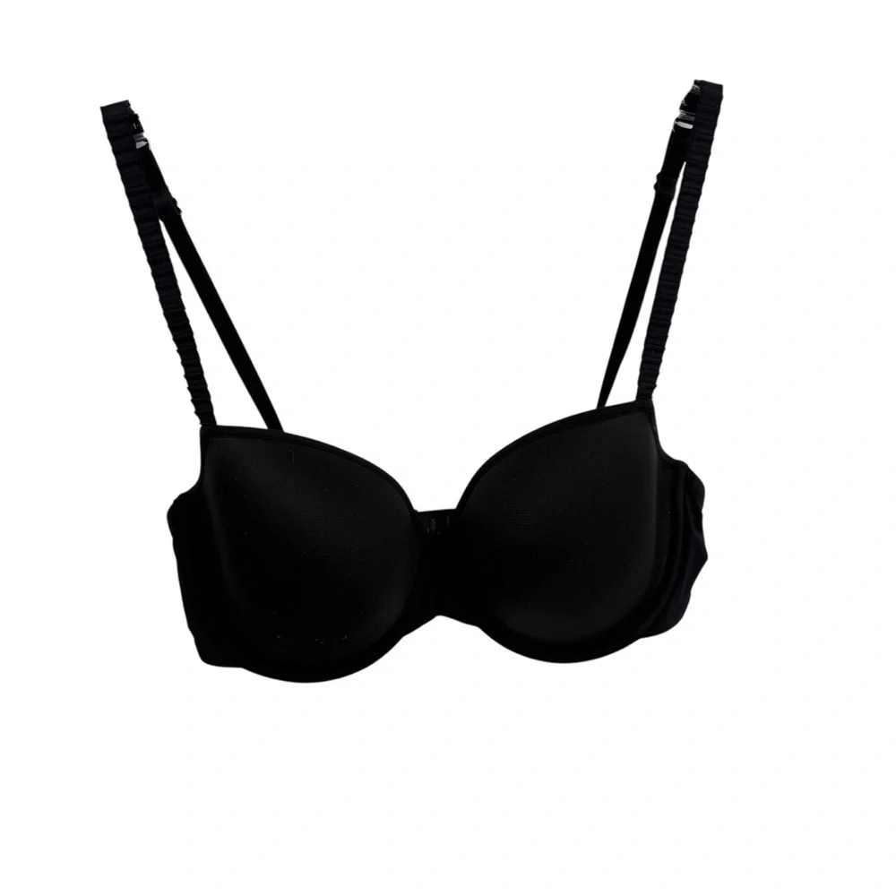 ThirdLove Lot Of 2 Bras Size 32 D Tan /black Underwire T-shirt 24/7 Back Closure